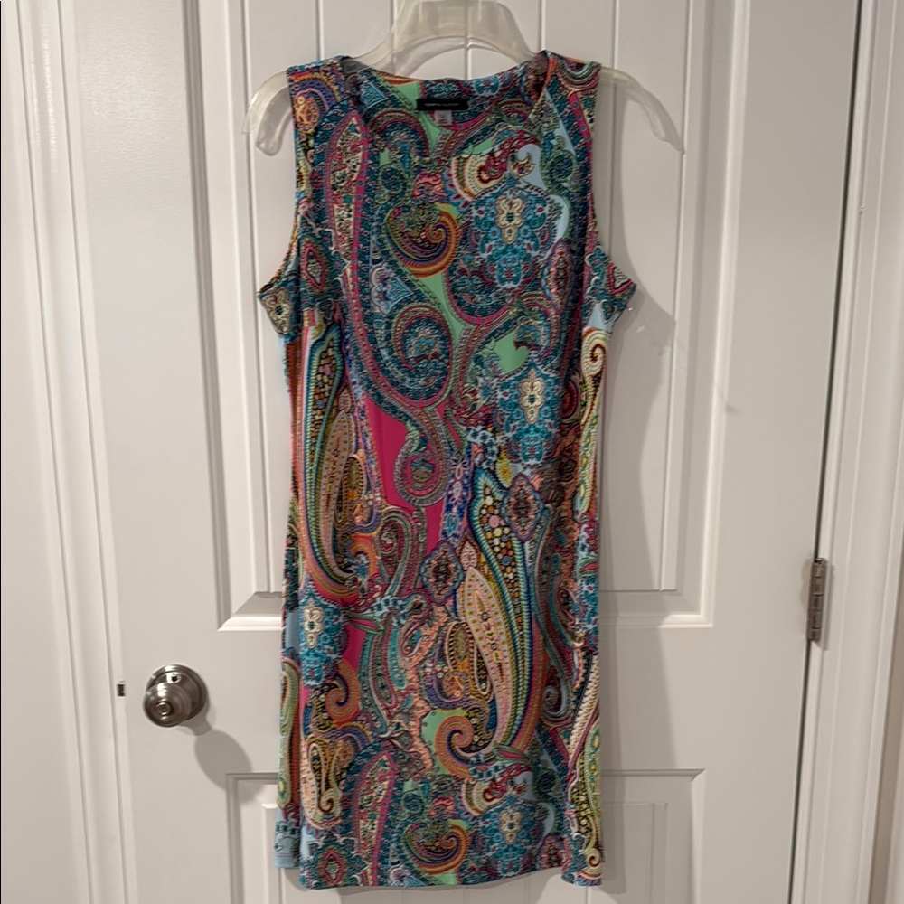 Tommy Hilfiger Blue Pink Sheath Mini Dress